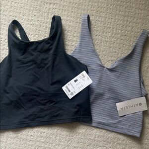 Athleta crop bras size L brand new